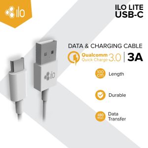 Hippo Ilo Lite Kabel Data & Charger Type C 100CM Quick Charging 3.0