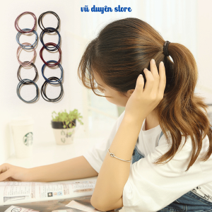 10 Sợi Dây thun cột tóc kiểu 3 sợi chập 1