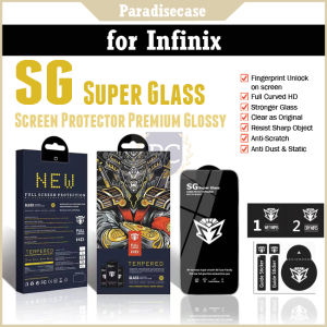 (SG) Super Glass Screen Protector Clear Glossy for Infinix Note 40 GT 20 pro Hot 50i 50 40 30 30i 20s 20i 20 11 Smart 9 8 Pro 7 6 Note 11 12 Zero 20 X Pro - Screen Guard Premium