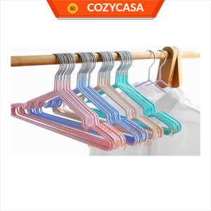 【COZYCASA】Extra Thick Stainless-Steel PVC Anti-Slip Metal Hanger Adult Kids Clothing Hanger #MULTI-PURPOSE