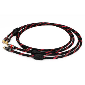 Cặp Dây Nối RCA Âm thanh Hi-Fi Mạ Bạc Mở Rộng Video với Đầu Nối RCA Đực-Cái Mạ Vàng R1733.