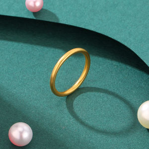 BESFOME Anti-Rust Stainless Steel Gold Minimalist Rings for Womem Simple Design Korean Style Smooth High Sense Rings Accessories