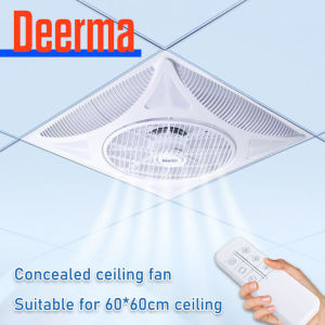 【Local Delivery】Ceiling Fans Heavy Duty with Remote Control Conceal Air Circulation Fan Gypsum Board Invisible Ceiling Fan For Home Office Embedded Wall Mounted Electric Fan Inverter