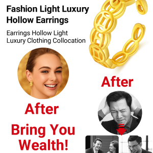 Earrings female delicate copper money earrings