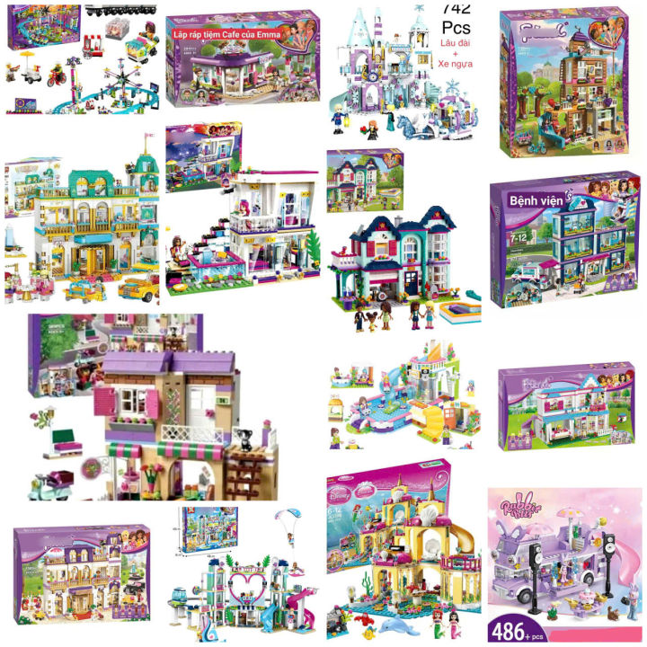 Đồ Chơi Lắp Ráp Ngôi Nhà, Khách Sạn, Lâu Đài, Bệnh Viện, Tiệm Cafe Cho ...