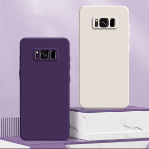 Squares Liquid Silicone Phone Case for Samsung Galaxy S8 S9 S10 Note 9 10 Plus A32 A51 A52 A54 4G 5G Soft Shockproof Back Cover