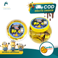 Coklat koin Bess Diip Minion Toples isi 50 pcs / Netto 250 gram. 