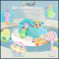 BEVAVAR Mainan gigitan teether bayi set/rattle stick mainan/kerincingan bayi. 