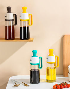 VISHINE 550ML Oil bottle Oil Brush Oil Tank Sesame Oil Soy Sauce Vinegar Seasoning Bottle Without Hanging Oil Glass Oil Pot