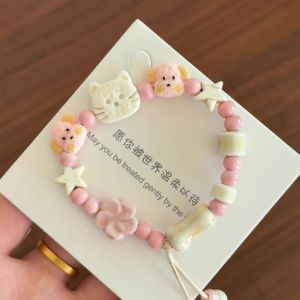 Cute Cartoon Style Puppy Cat Ceramic Bracelet Niche Personality Couple Bracelet Best Friend Gift