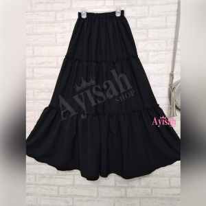 Skirt กระโปรงยาว ผ้าพื้น กระโปงผญ เอวยางยืด รุดนอกสองชั้น ใส่แล้วน่ารัก ใส่แล้วไม่ตกเทรนด์ เหมาะกับทุกวัย SK-A18