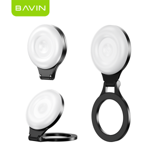 BAVIN P19 Foldable Magnetic Fill Light & 120° Angle w/ 3 Modes Adjustable Brightness for Phone Photography & Video