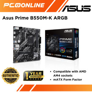 Asus Prime B550M-K ARGB AM4 mATX Motherboard (PRIME B550M-K ARGB)