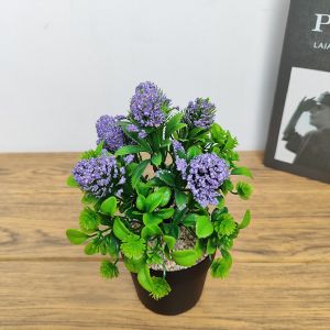 Tanaman Hias Mini Pot Bunga Plastik Ornamen Artificial Dekorasi Ruangan Rumah Cantik COD PBP89