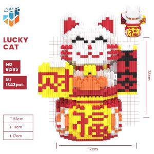 SMY Toystown Lucky Cat Medium Mainan Bangunan Nano Block Bricks Mainan Edukasi Balok Susun Mainan Anak Mainan Tumpuk Balok Karakter Kartun Animasi 3D