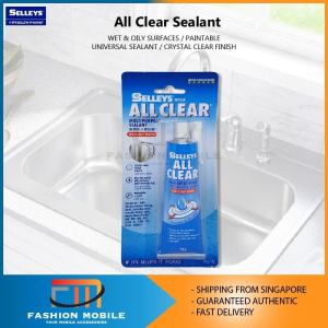 Selleys All Clear Universal Sealant Crystal Clear Finish 75g Wet & Oily Surface Multipurpose Glue