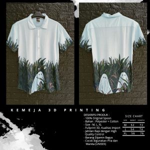 KEMEJA PRIA/WANITA/SPOON/BAHAN KATUN KAOS/MOTIF GRASS