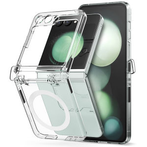 RINGKE® SLIM HINGE MAGNETIC Samsung Galaxy Z Flip 5 Minimalist Solid Transparent Compatible MagSafe Anti-Yellowing Cover Cases