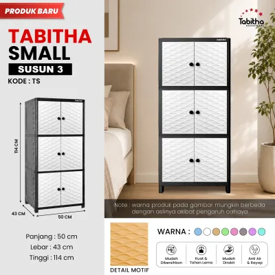 TABITHA LEMARI PAKAIAN PLASTIK MINIMALIS SUSUN 3 [TABBOX]