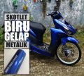SKOTLET STIKER MOTOR BIRU GELAP DARK BLUE CANDY METALIK CANDY SCOTLITE BIRU TUA METALIK CANDY STIKER BIRU CANDY HARGA PROMO BISA COD. 