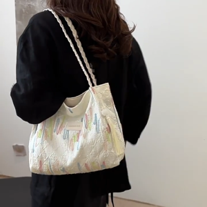 Elegant Single Shoulder Bag for College Student Travel and Work Handbag Quality Nylon Book Bags with Ample Storage Space