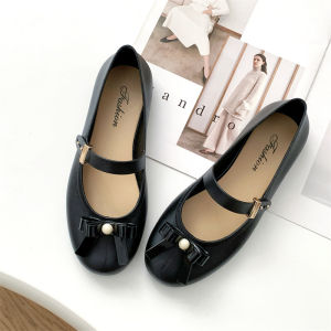 Giày đơn nữ mùa hè mới thời trang nơ bướm giản dị đầu tròn miệng nông dép bên ngoài mặc giày đơn đế phẳng