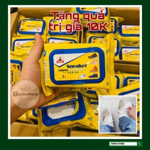 Khăn giấy ướt lau giày  SNEAKER (Gói 30 khăn) siêu tốc siêu sạch diệt khuẩn (có video) KHANUOTLAUGIAY