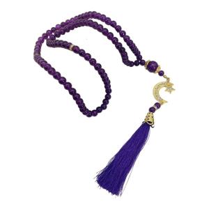 Rosary Bracelet 99-Beads Religious Favors for Islamic Faith Spiritual Connection Beads and Tassels Religious Amulet