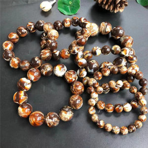 缅甸根珀琥珀蜜蜡手串 妖花溶洞蜜圆珠蜜蜡 单圈男女款树脂蜜蜡手链