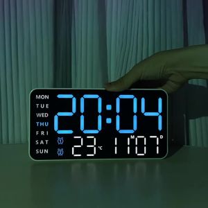 GILDAI Electronic Wall Clock Wall-mounted Multi-functional Digital LED Clocks  Date Calendar Home Display Table Clock for BedroomFast shipping
