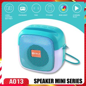 ERRLY Mini Speaker Bluetooth WIreless A013 LED RGB Light Speker Bass Hi-Fi TWS Connect + Stand PhonE