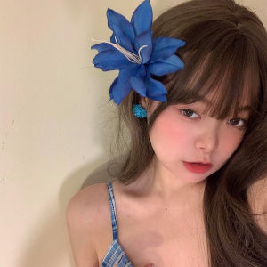 Hawaiian Flower Hair Clips for Women Artificial Floral Hibiscus Lily Barrettes Hairpin Accessories Vacation Beach Gift