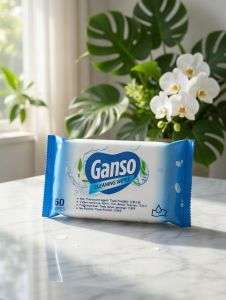 GANSO MULTIPURPOSE SANITIZING CLEANING WET WIPES (60 WIPES) ANTI-BACTERIAL NO ALCOHOL MULTIPURPOSE