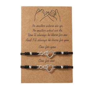 1 Pair Handmade Braided Bracelets Rope Bracelets Cotton Thread Adjustable Wrist Suitable for Various Occasion