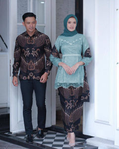 [ BISA COD / BAYAR DI TEMPAT ] AM Couple Pasangan Baju Combi / Batik Couple / Baju Kebaya Couple / Gamis Batik Couple / Couple Batik / Kebaya Modern Couple / Baju Couple Batik / Sarimbit / Baju Couple Pasangan / Batik Pekalongan / Set Kebaya TANIA