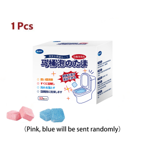 (12pcs/box)Toilet Bowl Cleaning Tablet Magic Auto Toilet Bowl Cleaner Bubble Flush Bathroom Clean 马桶泡腾片