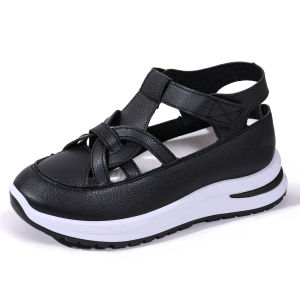 [Free Shipping] WomenS Sandals Wedge Heels With Hidden Insoles For Added Height Featuring A Hollowed-Out Design Roman-Style Perfect For Summer Casual And Breathable