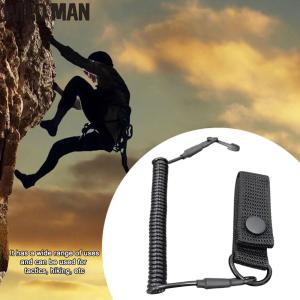 Portable Elastic Lanyard Rope Key Ring Chain Flashlight Hanging Anti-lost Belt Anti-theft Spring Strap for Outdoor Climbing Hiking