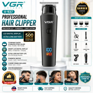 V-937 Professional Hair Clipper Trimmer LCD Rechargeable Cordless For Men