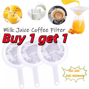 Buy 1 get 1 Multiple Specifications Ultra-fine Mesh Strainer Filter Spoon Suitable for Coffee Milk Fruit Juice
