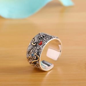 Cincin Naga Chiba Gaya Retro Vintage Pria Model Terbuka