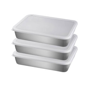 【COD】TEMPAT PENYIMPANAN MAKANAN WADAH SAYURAN MAKANAN FOOD BOX STAINLESS DENGAN TUTUP