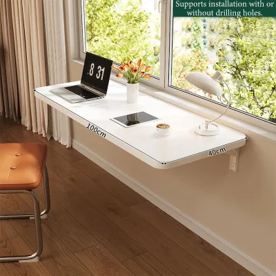 XUXU 24H COD Floating Shelves Table Space Saver Foldable Table Wall-Mounted Table Computer Table Kitchen Table 40/60/80/100/120cm Table Wall