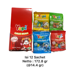 Yupi Calci Bean 12 X 14.4 Gr Rasa Buah by Jadoel Snack