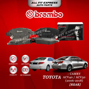 TOYOTA CAMRY ACV40 ACV50 (2006~2018) REAR (BELAKANG) BREMBO BRAKE PAD 100% ORIGINAL AUTHENTIC PRODUCT (PRICE FOR 4 PCS)
