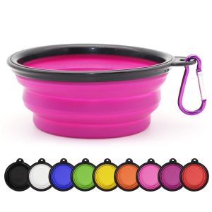 Dog Bowl Pet Travel Folding Bowl Pet Dog Cat Silicon Foldable Food Bowl