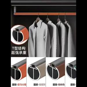 xpkQ Simple Clothes Hangers Aluminum Leather Wrapped Top-mounted Clothes Hangers Luxury Cloakroom Organizer Home Storage Organization H5K8Q