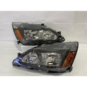 Honda Accord  SDA G7 Head Lamp Head Light JDM Black Yellow Reflector 2003 2004 2005 2006 2007