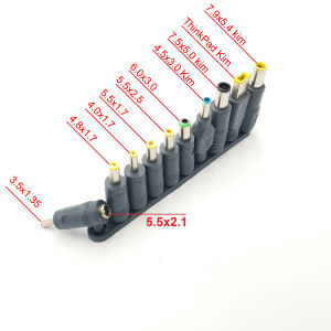 Bộ 10 Jack Cắm DC 5.5x2.1MM cho máy tính DELL ACER HP LENOVO Bộ Chuyển Phích Cắm DC 5.5mm Đa Năng