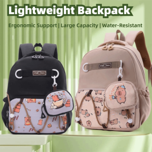 COPOTIYA ความจุขนาดใหญ่ กระเป๋าเป้เด็กน่ารัก สายรัดปรับได้ ทันสมัย กระเป๋าเป้การ์ตูนสำหรับเด็ก กลับไปโรงเรียน ซิป กระเป๋าสะพายคู่ โรงเรียนประถม
